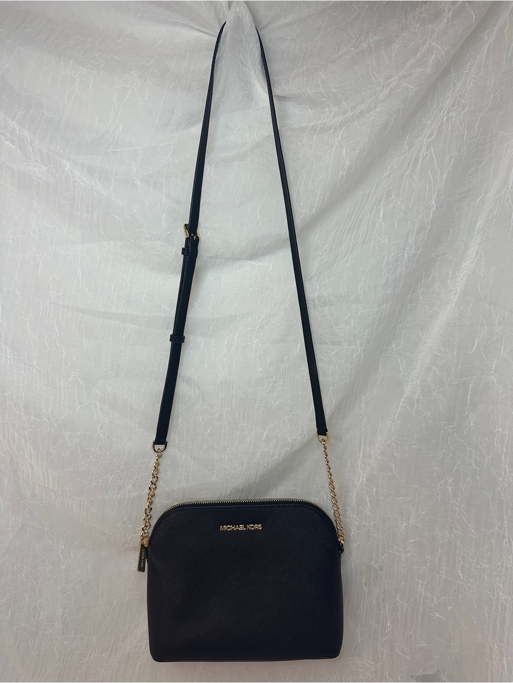 Michael Kors Cindy Black Crossbody with Gold Hardware - Picture 6 of 6
